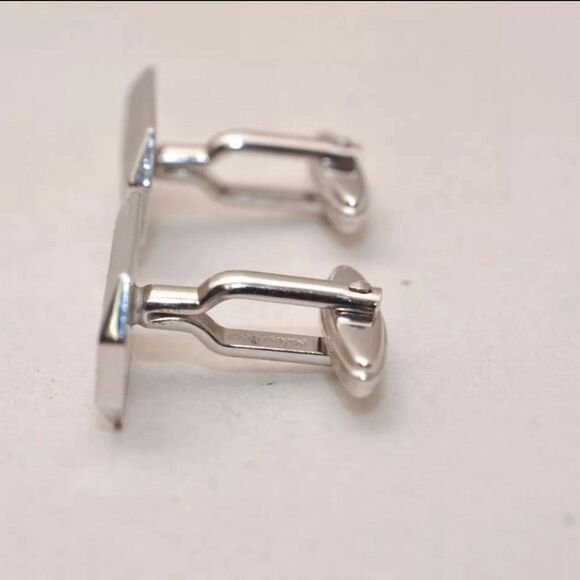 Nina Ricci Silver Hammer Cufflinks with Original Box Wedding Engraved Me… - Picture 6 of 10